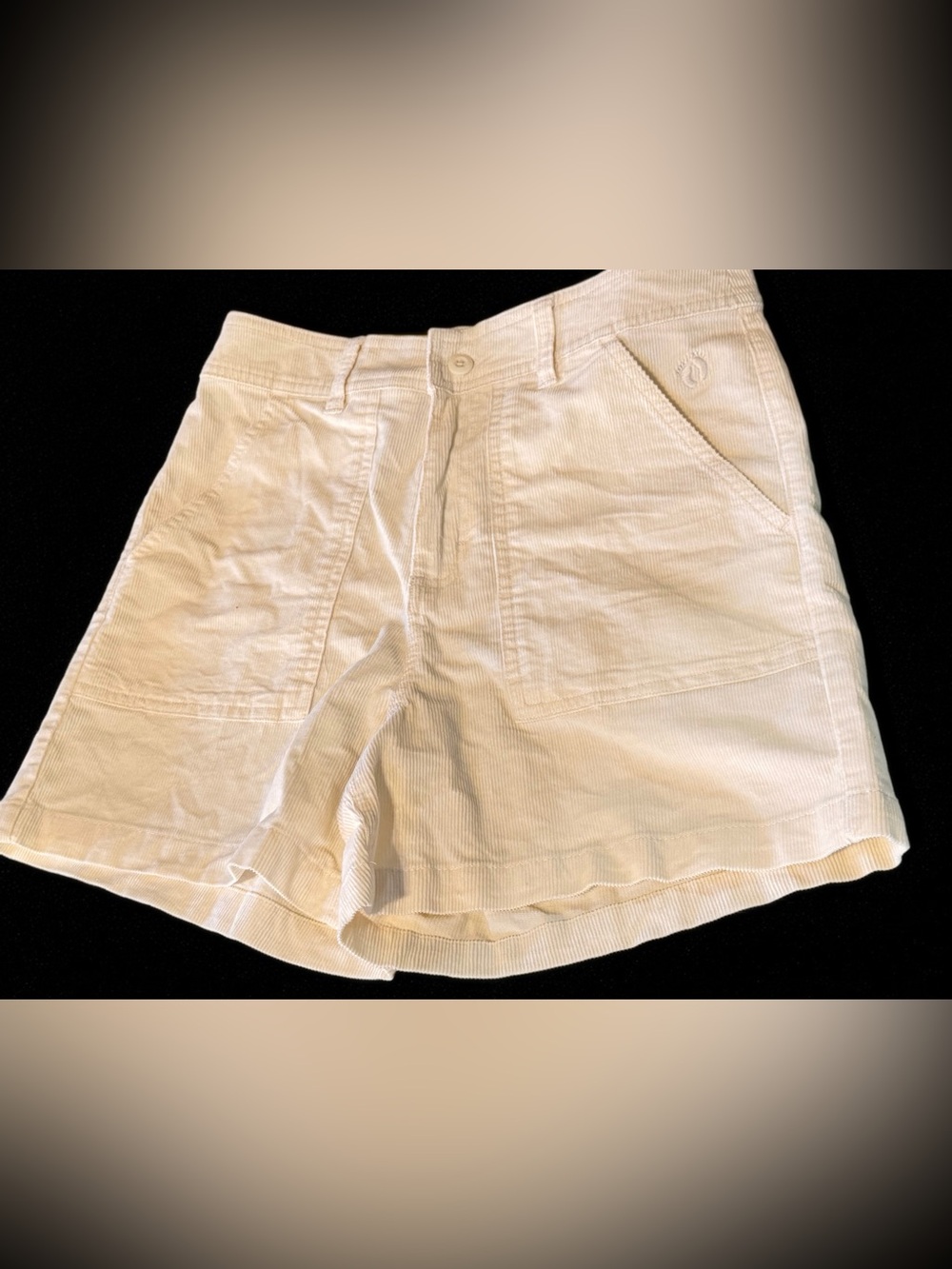 Hang Ten Cream Corduroy Bermuda Shorts Size 6 NWT